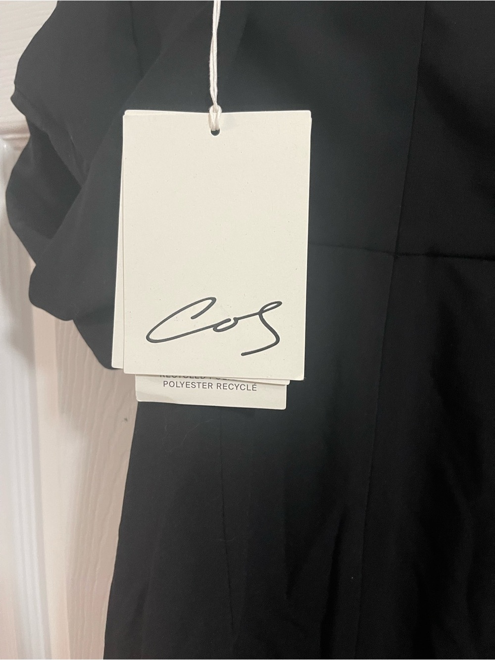 COS Black Off-Shoulder Mini Dress with Ruffle - Picture 3 of 8